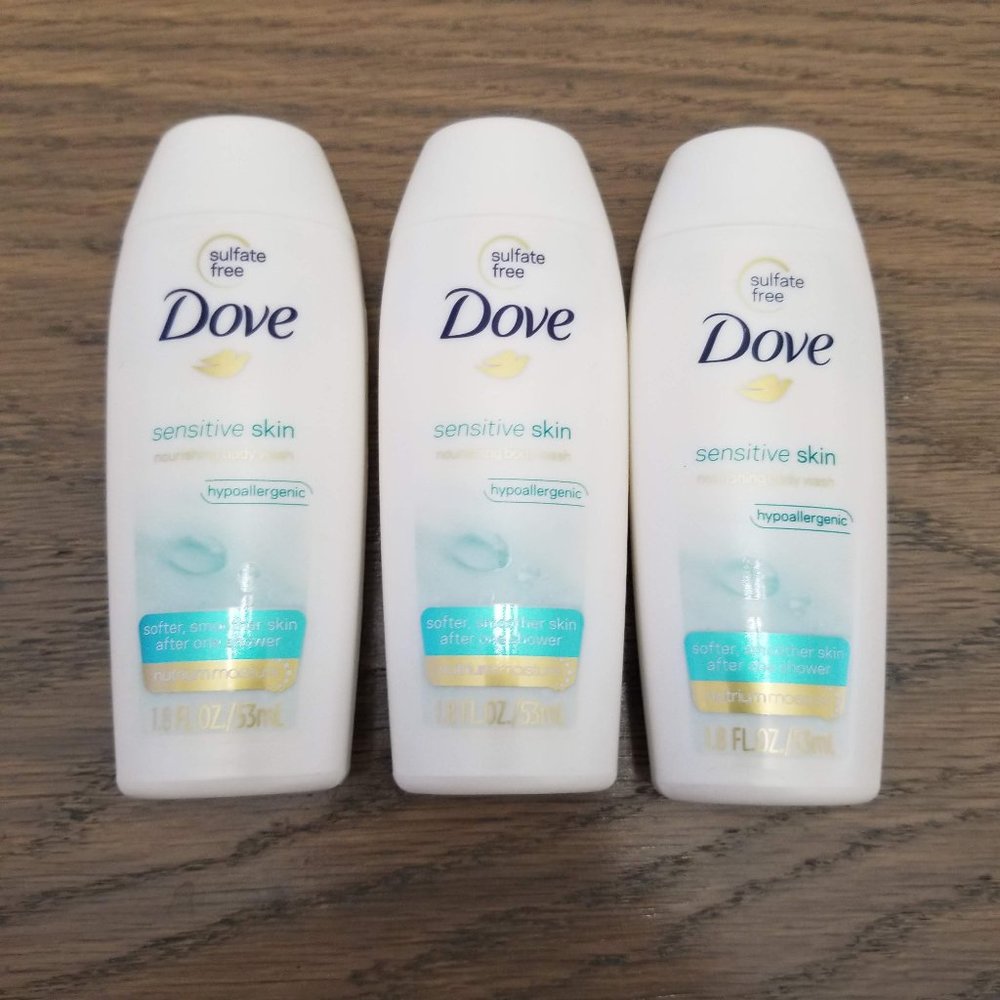 5/$25 3 pack Dove Sensitive Skin Body Wash
